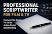 ghostwrite your movie script, screenplay, screenwriting, film script