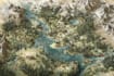 do line art fantasy map illustration