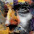 make a abstract geometric digital art