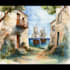 draw original watercolor landscape or architecture art