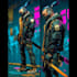 illustrate you as a cyberpunk style character