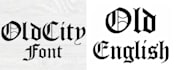 do old english, blackletter  calligraphic font logo design