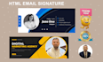 design a professional, clickable HTML email signature
