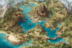 create fantasy map illustration with fantasy art