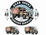 design retro truck courier service logo