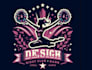 design night club bar cheerleading dance logo