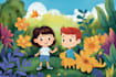 create childrens book illustrations and cover