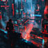 do cyberpunk scifi futuristic city