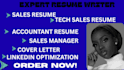 write you tech sales resume, sales manager cover letter, linkedin optimization