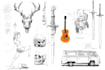 create pen and ink still life drawings and object illustrations