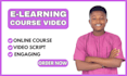 do online course content, elearning video online course creation training course