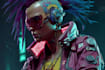 make a cyberpunk character art