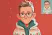 draw christmas cartoon caricature