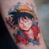 illustration for anime tattoo in color