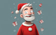 design your santa cartoon christmas logo