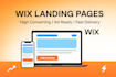design a high converting wix landing page for your ads