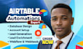 setup airtable automation, n8n ai, airtable database crm, clay com, softr expert