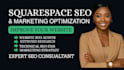 optimize squarespace website seo, and marketing