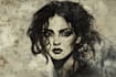 draw retro grunge style portrait