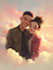 do realistic family portrait, couple art