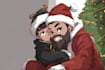 illustrate christmas card, christmas character
