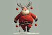 design your santa cartoon christmas logo