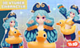 create 3d character models, vrchat avatar, vtuber character and vroid