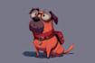 draw your dog or any pets into cartoon
