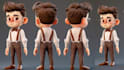 3d cartoon character model stylized pixar character avatar design animated video
