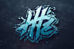 design extreme graffiti tag, nu metal, hard techno