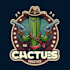 design high quality vintage cactus logo with t shirt design