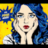 draw a retro pop art roy lichtenstein style