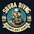 make a vintage scuba diving mascot logo t shirt design