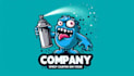 design spray paint monster cartoon logo with express delivery