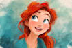 do cute disney cartoon portrait