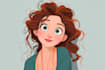 do cute disney cartoon portrait