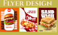 design food flyer, restaurant menu and social media post