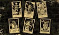 create custom tarot card illustration in dark art style