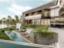 redesign 3d building, villa render, mansion, pool, patio, balcony, landscape,cgi