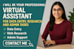 be your professional virtual assistant for admin tasks