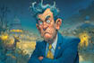 do a political or satirical cartoon
