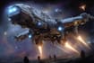 make a sci fi spaceship art
