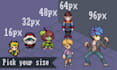 create pixel art animation, sprite sheet, character animation, game assets
