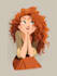 draw cute cartoon stylized portrait in style