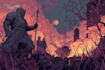 draw magic fantasy book illustrations in black and white