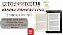 do book formatting kindle ebook formatting and paperback formatting for KDP