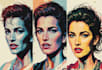 draw wpap pop art sport potrait