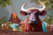create professional cute animal digital art