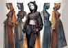 create a fashion design art, illustrations