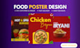 professional food poster design eye catching and modern